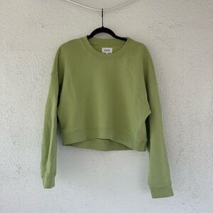 MATE the Label Green Cropped Sweatshirt